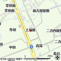 福島県福島市庄野上川原周辺の地図