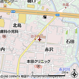 福島県福島市大森伯父母内周辺の地図
