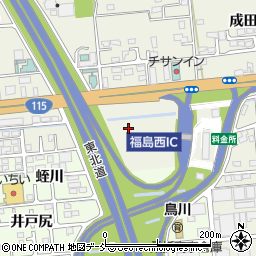 福島県福島市成川六反田周辺の地図