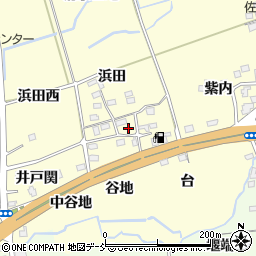 福島県福島市佐倉下（南浜田）周辺の地図
