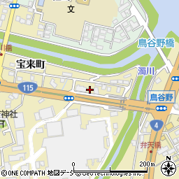 福島県福島市郷野目宝来町60-3周辺の地図