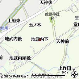 福島県福島市庄野（地武内下）周辺の地図