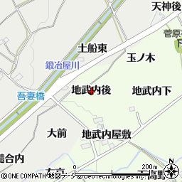 福島県福島市庄野地武内後周辺の地図