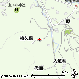 福島県福島市渡利梅久保周辺の地図