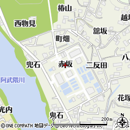 福島県福島市小倉寺（赤坂）周辺の地図