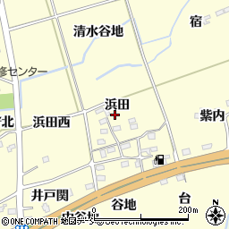 福島県福島市佐倉下（浜田）周辺の地図