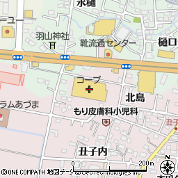 福島銀行ＣＯＯＰマート方木田 ＡＴＭ周辺の地図