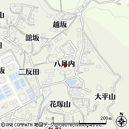 福島県福島市小倉寺八月内周辺の地図