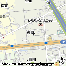 福島県福島市成川神崎周辺の地図