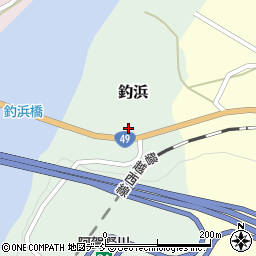 新潟県東蒲原郡阿賀町釣浜周辺の地図