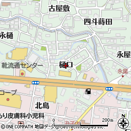 福島県福島市方木田（樋口）周辺の地図