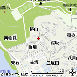 福島県福島市小倉寺椿山周辺の地図