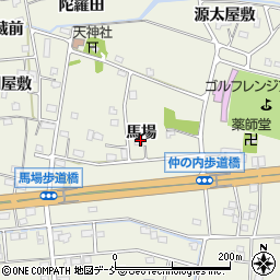 福島県福島市成川（馬場）周辺の地図