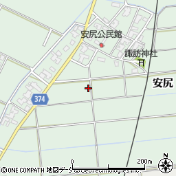 新潟県新潟市西蒲区安尻周辺の地図