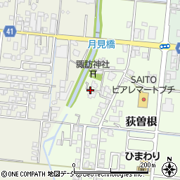 新潟県五泉市荻曽根周辺の地図