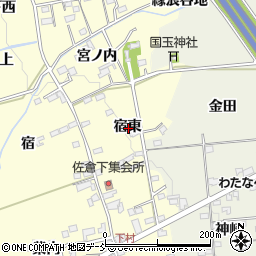 福島県福島市佐倉下宿東周辺の地図