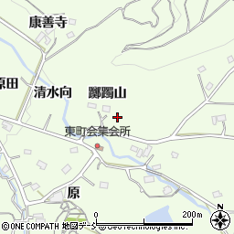 福島県福島市渡利躑躅山周辺の地図