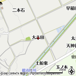 福島県福島市土船大志田周辺の地図