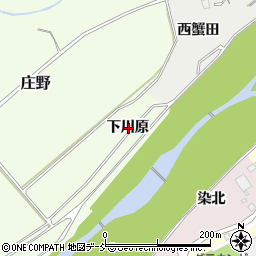 福島県福島市庄野下川原周辺の地図