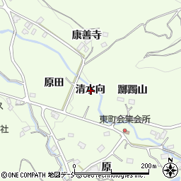福島県福島市渡利清水向周辺の地図