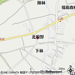 福島県福島市土船（北原野）周辺の地図