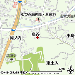 福島県福島市渡利（鳥谷）周辺の地図