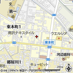 新潟県五泉市東本町周辺の地図