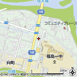 福島県福島市南町周辺の地図