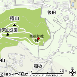 福島県福島市渡利椿舘周辺の地図