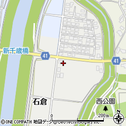 新潟県五泉市石倉周辺の地図