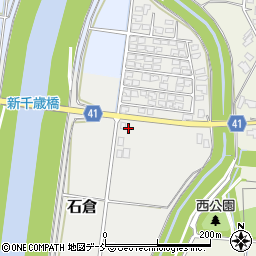 新潟県五泉市石倉周辺の地図