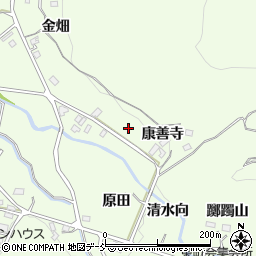 福島県福島市渡利（康善寺）周辺の地図