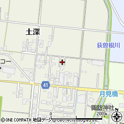 新潟県五泉市土深620周辺の地図