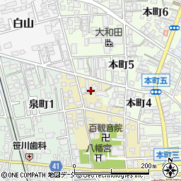 新潟県五泉市宮町周辺の地図