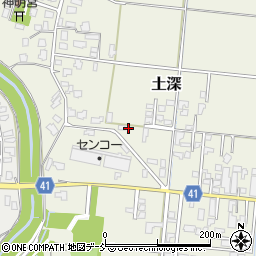 新潟県五泉市土深611周辺の地図