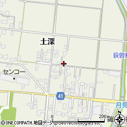 新潟県五泉市土深602周辺の地図