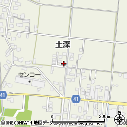 新潟県五泉市土深605周辺の地図