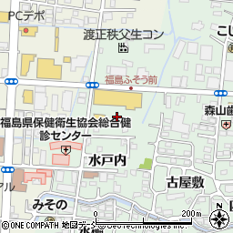 福島県福島市方木田北谷地周辺の地図