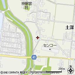 新潟県五泉市土深657周辺の地図