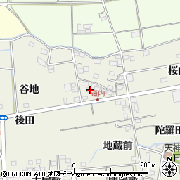 福島県福島市吉倉道内周辺の地図