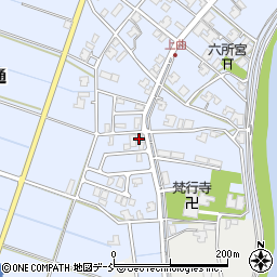 新潟県新潟市南区上曲通317-21周辺の地図