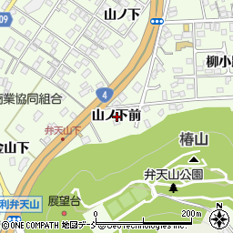 福島県福島市渡利山ノ下前周辺の地図