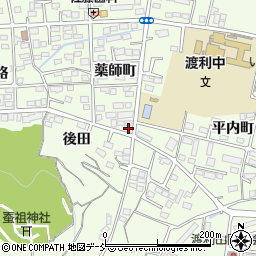 福島県福島市渡利薬師町37周辺の地図
