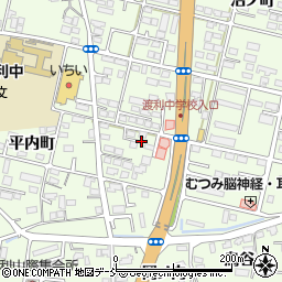福島県福島市渡利椚町周辺の地図