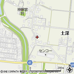 新潟県五泉市土深840周辺の地図