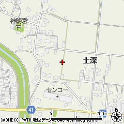 新潟県五泉市土深周辺の地図