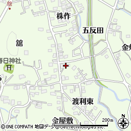 福島県福島市渡利（舘ノ前）周辺の地図