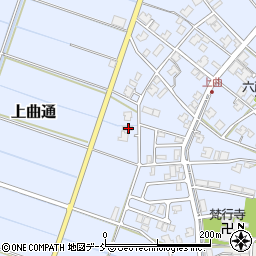 新潟県新潟市南区上曲通361周辺の地図