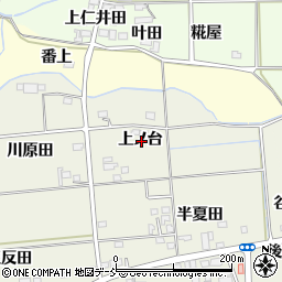 福島県福島市成川上ノ台周辺の地図