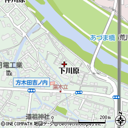 福島県福島市方木田下川原周辺の地図